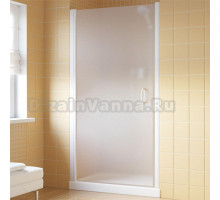 Душевая дверь в нишу Vegas Glass EP Lux 85 01 10 L профиль белый, стекло сатин