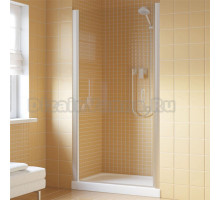 Душевая дверь в нишу Vegas Glass EP Lux 85 07 01 L профиль матовый хром, стекло прозрачное