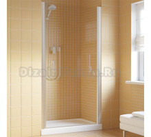 Душевая дверь в нишу Vegas Glass EP Lux 85 07 01 R профиль матовый хром, стекло прозрачное