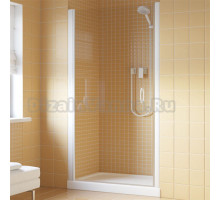 Душевая дверь в нишу Vegas Glass EP Lux 90 01 01 L профиль белый, стекло прозрачное