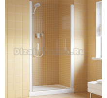 Душевая дверь в нишу Vegas Glass EP Lux 90 01 01 R профиль белый, стекло прозрачное