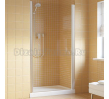 Душевая дверь в нишу Vegas Glass EP Lux 90 07 01 R профиль матовый хром, стекло прозрачное