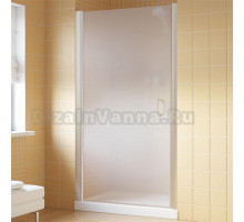 Душевая дверь в нишу Vegas Glass EP Lux 90 07 10 L профиль матовый хром, стекло сатин