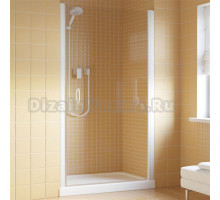 Душевая дверь в нишу Vegas Glass EP Lux 95 01 01 R профиль белый, стекло прозрачное