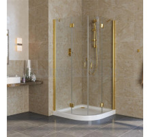 Душевой уголок Vegas Glass AFS Lux 0100 09 01 профиль золото, стекло прозрачное