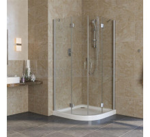 Душевой уголок Vegas Glass AFS Lux 100 07 01 профиль матовый хром, стекло прозрачное