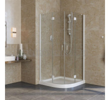 Душевой уголок Vegas Glass AFS Lux 0100 01 01 профиль белый, стекло прозрачное