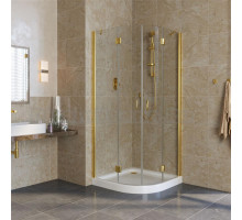 Душевой уголок Vegas Glass AFS Lux 0090 09 01 профиль золото, стекло прозрачное