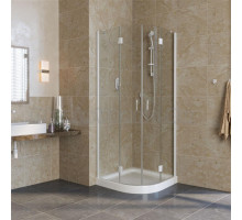 Душевой уголок Vegas Glass AFS Lux 0080 01 01 профиль белый, стекло прозрачное