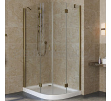 Душевой уголок Vegas Glass AFS-F Lux 100*80 05 01 L профиль бронза, стекло прозрачное