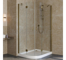 Душевой уголок Vegas Glass AFS-F Lux 100*80 05 01 R профиль бронза, стекло прозрачное