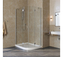 Душевой уголок Vegas Glass AFS-F Lux 100*80 07 01 L профиль матовый хром, стекло прозрачное