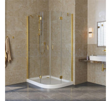 Душевой уголок Vegas Glass AFS-F Lux 100*80 09 01 L профиль золото, стекло прозрачное