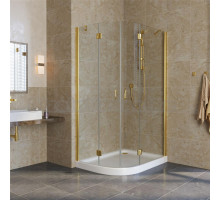 Душевой уголок Vegas Glass AFS-F Lux 100*80 09 01 R профиль золото, стекло прозрачное