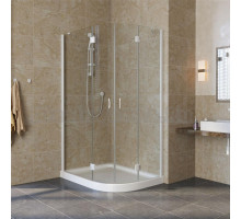 Душевой уголок Vegas Glass AFS-F Lux 100*90 01 01 L профиль белый, стекло прозрачное