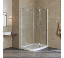 Душевой уголок Vegas Glass AFS-F Lux 100*90 01 01 R профиль белый, стекло прозрачное