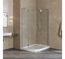 Душевой уголок Vegas Glass AFS-F Lux 100*90 07 01 R профиль матовый хром, стекло прозрачное