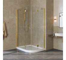 Душевой уголок Vegas Glass AFS-F Lux 100*90 09 01 L профиль золото, стекло прозрачное