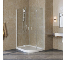 Душевой уголок Vegas Glass AFS-F Lux 110*80 01 01 L профиль белый, стекло прозрачное