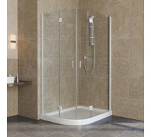 Душевой уголок Vegas Glass AFS-F Lux 110*80 01 01 R профиль белый, стекло прозрачное