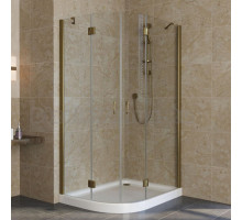 Душевой уголок Vegas Glass AFS-F Lux 110*80 05 01 R профиль бронза, стекло прозрачное