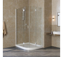 Душевой уголок Vegas Glass AFS-F Lux 110*90 01 01 L профиль белый, стекло прозрачное