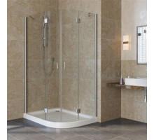 Душевой уголок Vegas Glass AFS-F Lux 110*90 07 01 L профиль матовый хром, стекло прозрачное