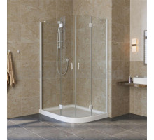 Душевой уголок Vegas Glass AFS-F Lux 110*100 01 01 L профиль белый, стекло прозрачное