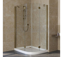Душевой уголок Vegas Glass AFS-F Lux 110*100 05 01 L профиль бронза, стекло прозрачное