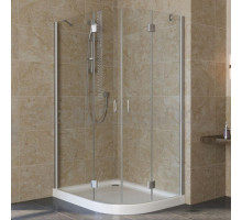 Душевой уголок Vegas Glass AFS-F Lux 110*100 07 01 L профиль матовый хром, стекло прозрачное