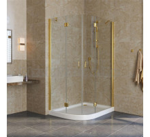 Душевой уголок Vegas Glass AFS-F Lux 120*80 09 01 R профиль золото, стекло прозрачное
