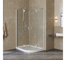 Душевой уголок Vegas Glass AFS-F Lux 120*80 01 01 L профиль белый, стекло прозрачное