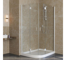 Душевой уголок Vegas Glass AFS-F Lux 120*80 01 01 R профиль белый, стекло прозрачное