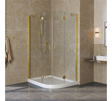 Душевой уголок Vegas Glass AFS-F Lux 120*90 09 01 L профиль золото, стекло прозрачное
