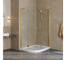 Душевой уголок Vegas Glass AFS-F Lux 120*90 09 01 R профиль золото, стекло прозрачное