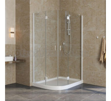 Душевой уголок Vegas Glass AFS-F Lux 120*90 01 01 R профиль белый, стекло прозрачное