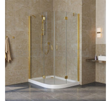 Душевой уголок Vegas Glass AFS-F Lux 120*100 09 01 L профиль золото, стекло прозрачное