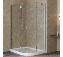 Душевой уголок Vegas Glass AFS-F Lux 120*100 07 01 L профиль матовый хром, стекло прозрачное