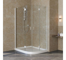 Душевой уголок Vegas Glass AFS-F Lux 120*110 01 01 L профиль белый, стекло прозрачное