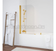 Шторка на ванну Vegas Glass EV 70 09 01 профиль золото, стекло прозрачное