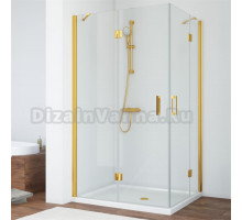 Душевой уголок Vegas Glass AFA-F 110*100 09 01 L профиль золото, стекло прозрачное