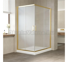 Душевой уголок Vegas Glass ZA-F 120*110 09 10 профиль золото, стекло сатин
