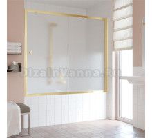 Шторка на ванну Vegas Glass ZV 170 09 10 профиль золото, стекло сатин