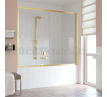 Шторка на ванну Vegas Glass ZV 180 09 01 профиль золото, стекло прозрачное