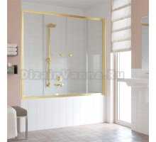 Шторка на ванну Vegas Glass Z2V 170 09 01 профиль золото, стекло прозрачное