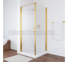 Душевой уголок Vegas Glass EP-Fis 80 09 10 L профиль золото, стекло сатин