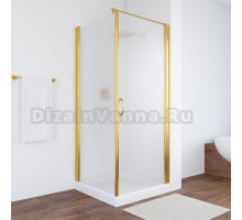 Душевой уголок Vegas Glass EP-Fis 80 09 10 R профиль золото, стекло сатин