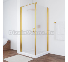 Душевой уголок Vegas Glass EP-Fis 80*90 09 10 L профиль золото, стекло сатин