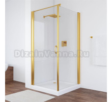 Душевой уголок Vegas Glass EP-Fis 90 09 01 L профиль золото, стекло прозрачное