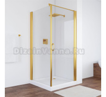 Душевой уголок Vegas Glass EP-Fis 90 09 01 R профиль золото, стекло прозрачное